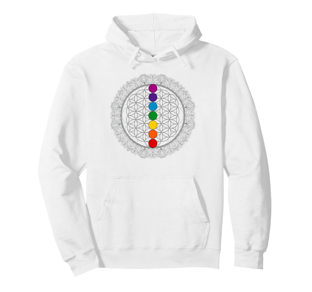 Chakras Mandala Yoga Meditation Namaste Hoodie - Unique Graphic for Adults - T-Shirt, Sweatshirt, Hoodie