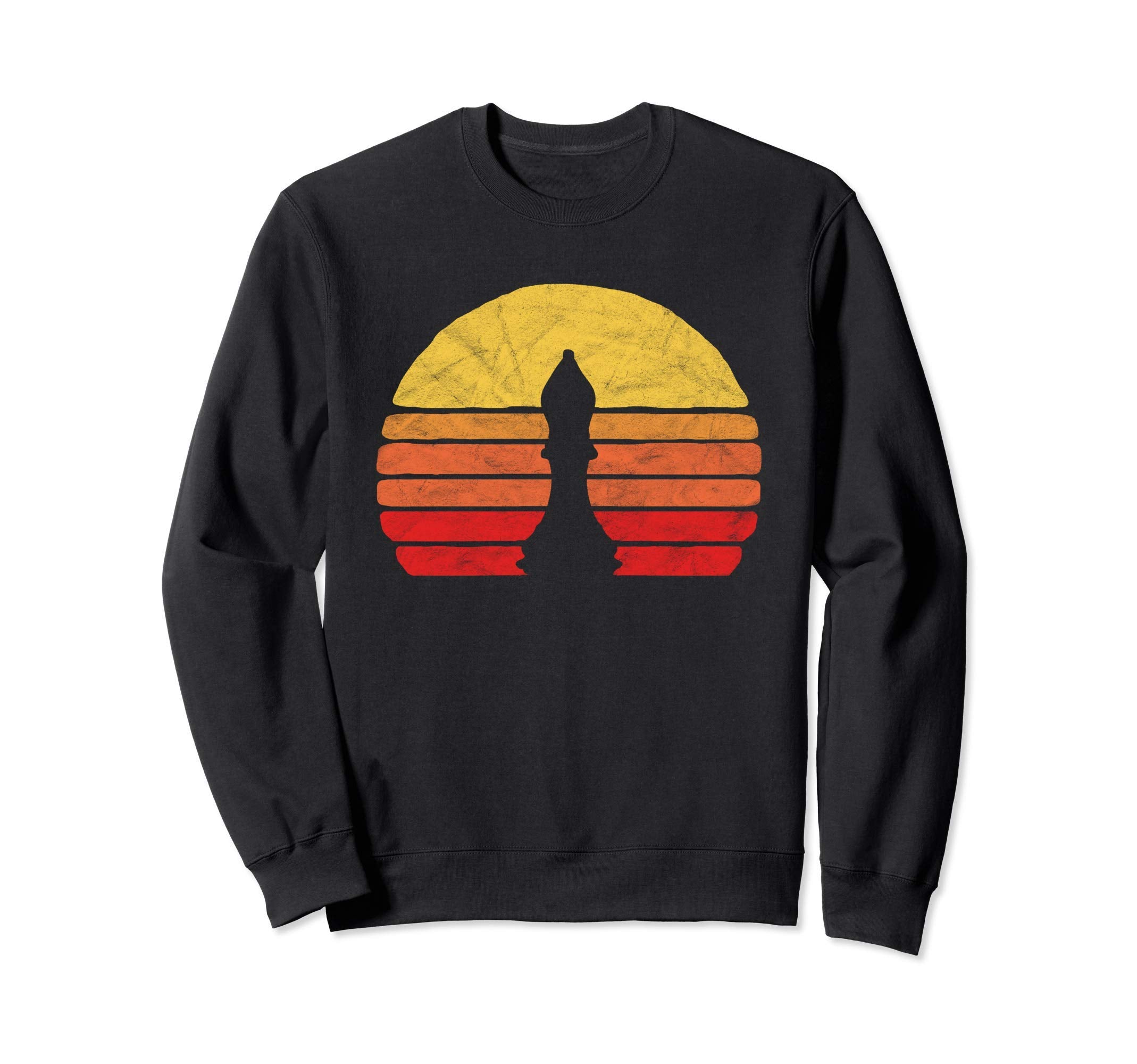 Bishop Chess Piece 80S Sunset Sweatshirt - Custom Art Print for Adults - T-Shirt, Sweatshirt, Hoodie