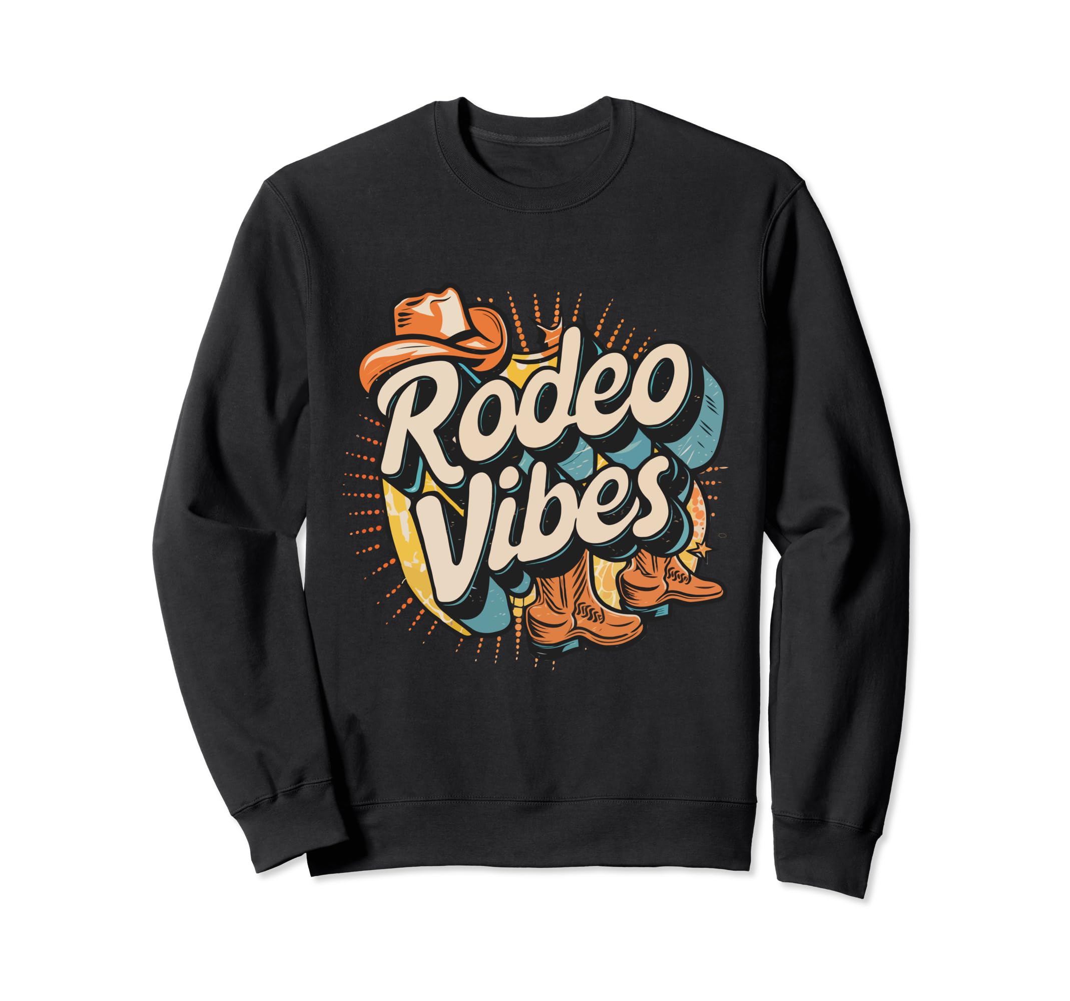 Rodeo Vibes Western Life Rodeo Fan Sweatshirt - Custom Art Print Unisex - T-Shirt, Sweatshirt, Hoodie