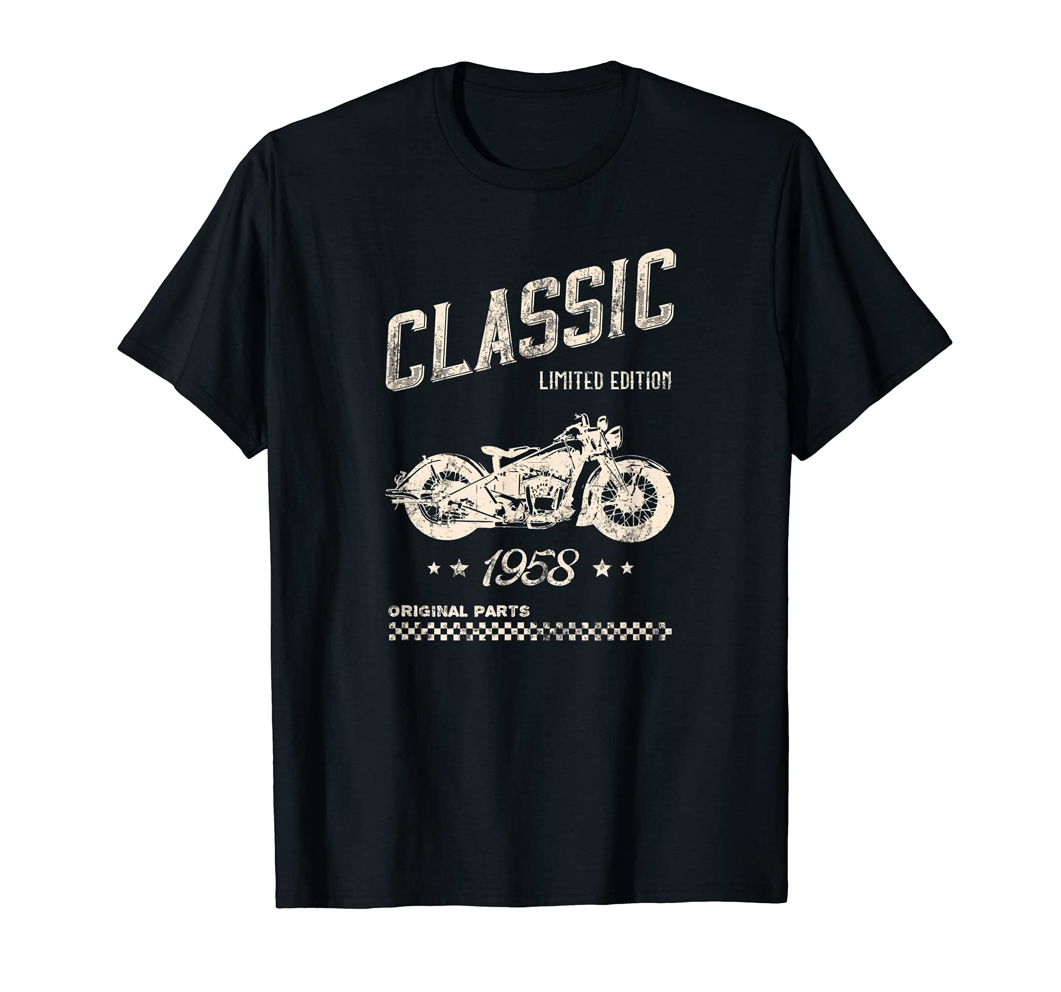 Mens 63Rd Birthday 1958 Motorcycle T-Shirt - Fun Novelty Design Unisex - T-Shirt, Sweatshirt, Hoodie