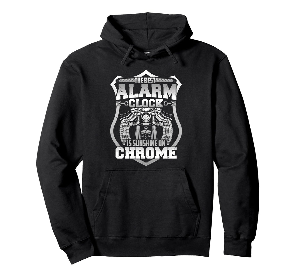 Motorcycle Biker Sunshine Chrome Hoodie - Trendy Graphic for Adults - T-Shirt, Sweatshirt, Hoodie