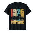 1976 Motorcycle 50Th Birthday Gift T-Shirt - Minimalist Print Men Women - T-Shirt, Sweatshirt, Hoodie