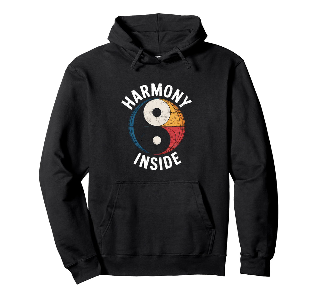 Qi Gong Energy Flow Balance Meditation Hoodie - Minimalist Print for Adults - T-Shirt, Sweatshirt, Hoodie