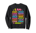 I Am Daily Affirmation Colorful Sweatshirt - Minimalist Print Men Women - T-Shirt, Sweatshirt, Hoodie
