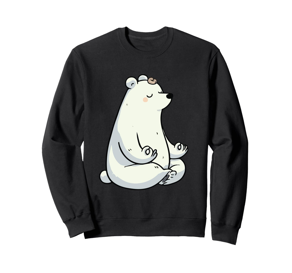 Meditation Polar Bear Yoga Pose Sweatshirt - Streetwear Style for Adults - T-Shirt, Sweatshirt, Hoodie