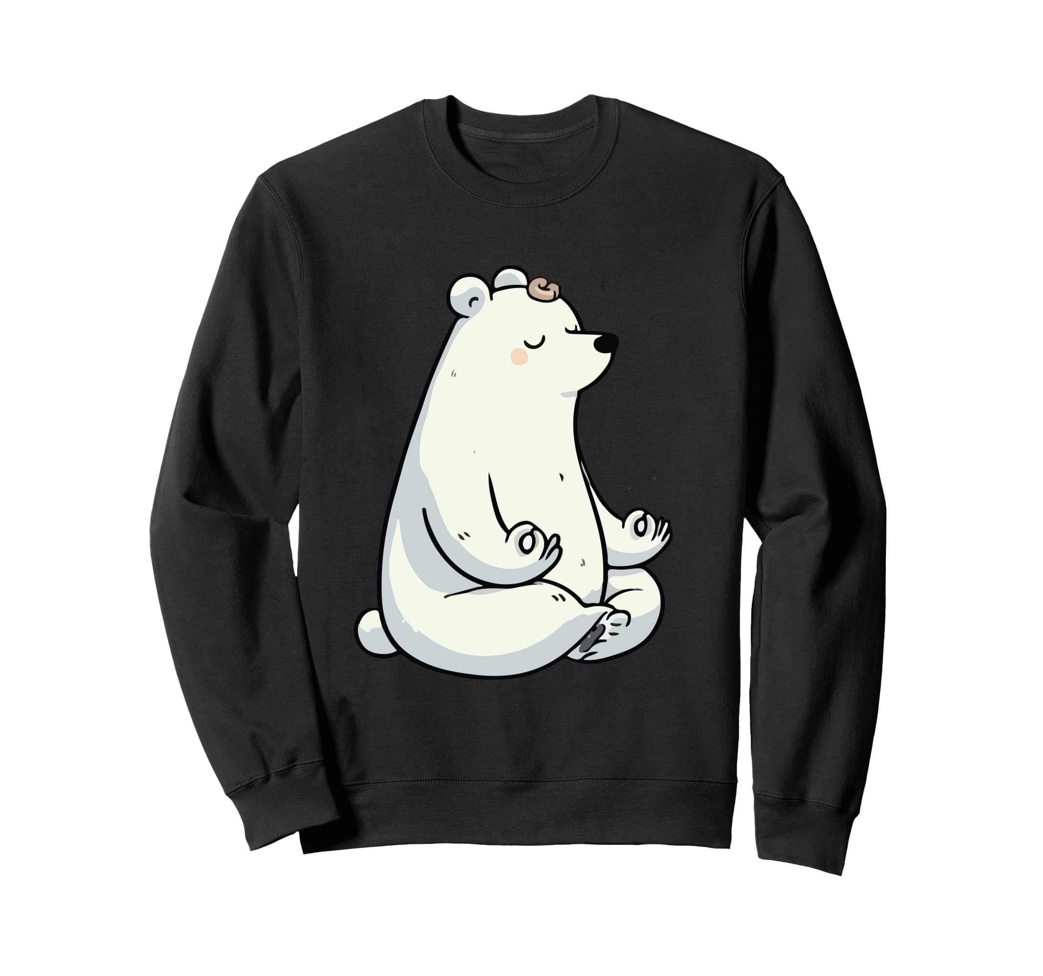 Meditation Polar Bear Yoga Pose Sweatshirt - Streetwear Style for Adults - T-Shirt, Sweatshirt, Hoodie