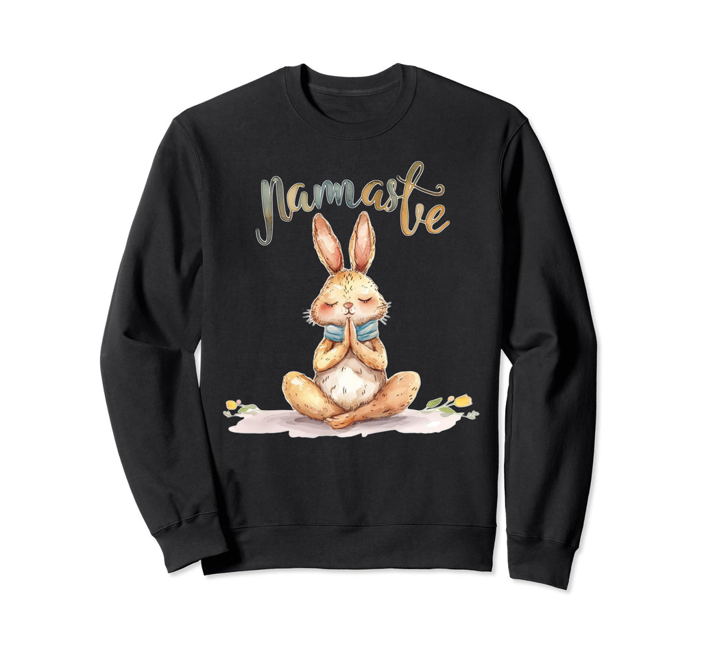 Namaste Rabbit Spiritual Sweatshirt - Casual Everyday Wear Unisex - T-Shirt, Sweatshirt, Hoodie
