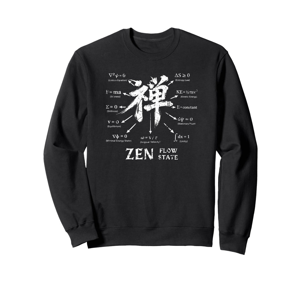 Zen Kanji Japan Meditation Symbol Sweatshirt - Fun Novelty Design Unisex - T-Shirt, Sweatshirt, Hoodie