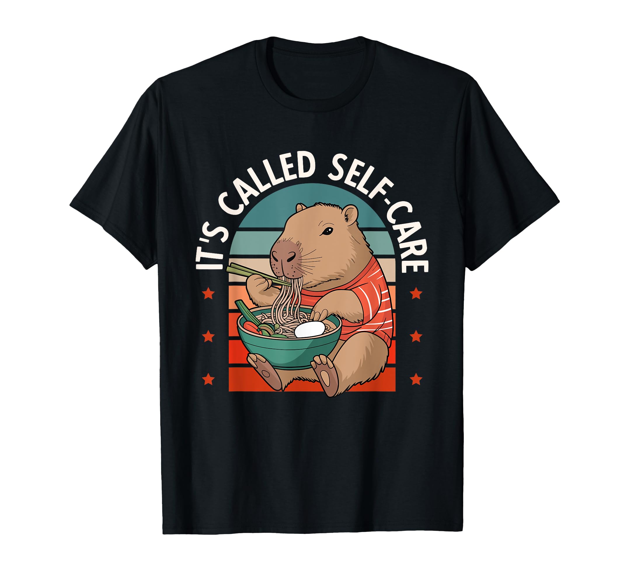 Kawaii Capybara Ramen Noodles Its T-Shirt - Novelty Apparel for Adults - T-Shirt, Sweatshirt, Hoodie