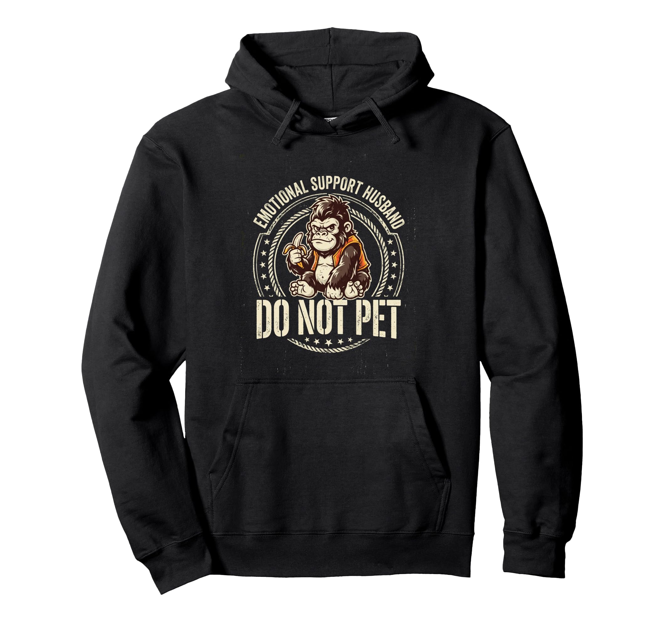 Emotional Support Husband Do Not Pet Hoodie - Unique Graphic for Adults - T-Shirt, Sweatshirt, Hoodie