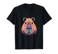 Vibrant Colorful Capybara Face Head T-Shirt - Custom Art Print Men Women - T-Shirt, Sweatshirt, Hoodie