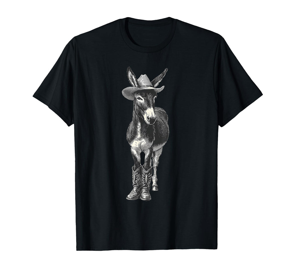 Donkey Cowboy Rodeo Cowgirl Western T-Shirt - Streetwear Style for Adults - T-Shirt, Sweatshirt, Hoodie