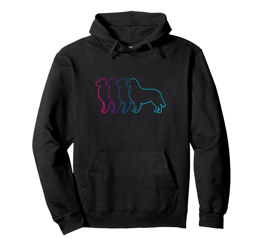 Golden Retriever Silhouette Synthwave Hoodie - Aesthetic Graphic Unisex - T-Shirt, Sweatshirt, Hoodie