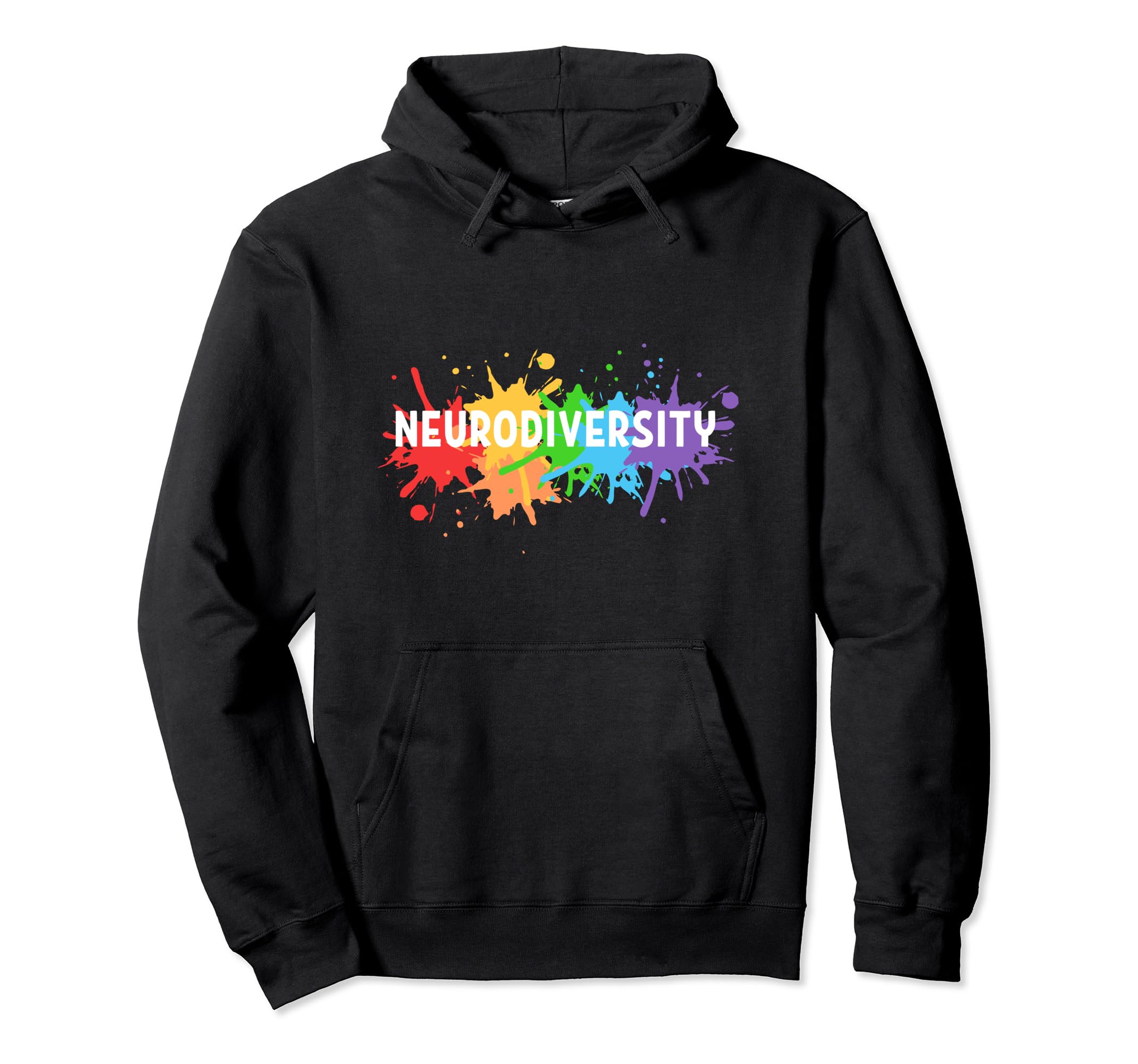 Rainbow Neurodiversity Neurodivergent Hoodie - Custom Art Print for Adults - T-Shirt, Sweatshirt, Hoodie