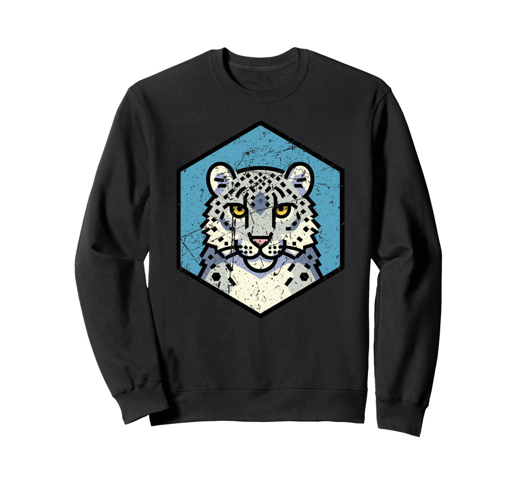 Bold Winter Leopard Head Sweatshirt - Casual Everyday Wear for Adults - T-Shirt, Sweatshirt, Hoodie