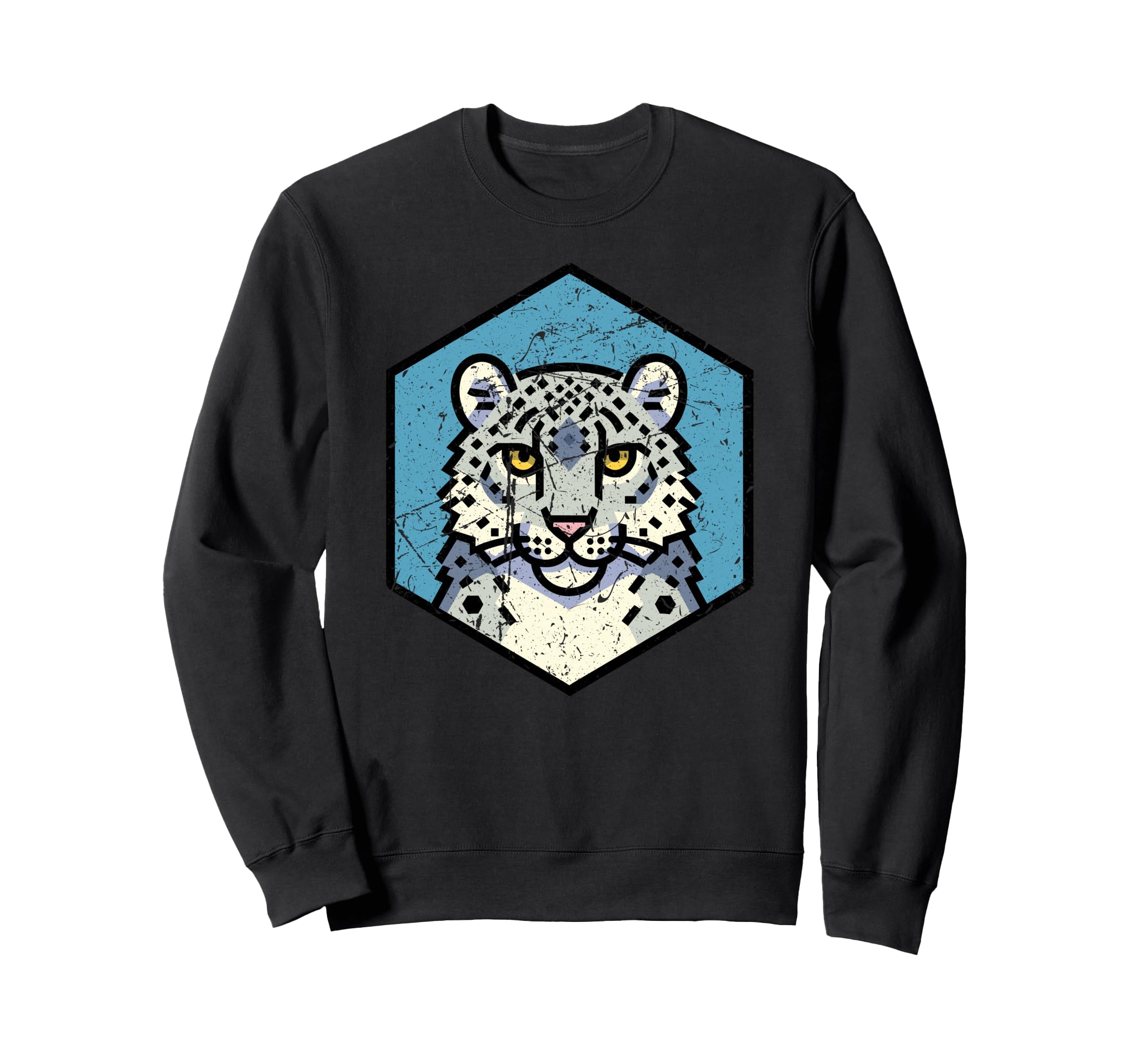 Bold Winter Leopard Head Sweatshirt - Casual Everyday Wear for Adults - T-Shirt, Sweatshirt, Hoodie