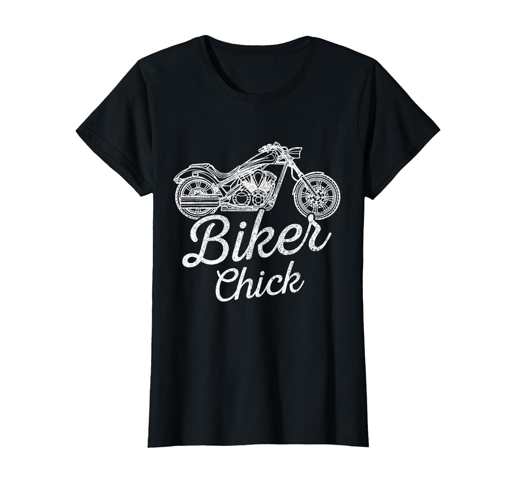 Biker Chick Motorcycle Biker T-Shirt - Custom Art Print Men Women - T-Shirt, Sweatshirt, Hoodie