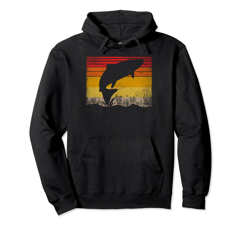 Salmon Fish Distressed Salmon Fish Hoodie - Graphic Print for Adults - T-Shirt, Sweatshirt, Hoodie