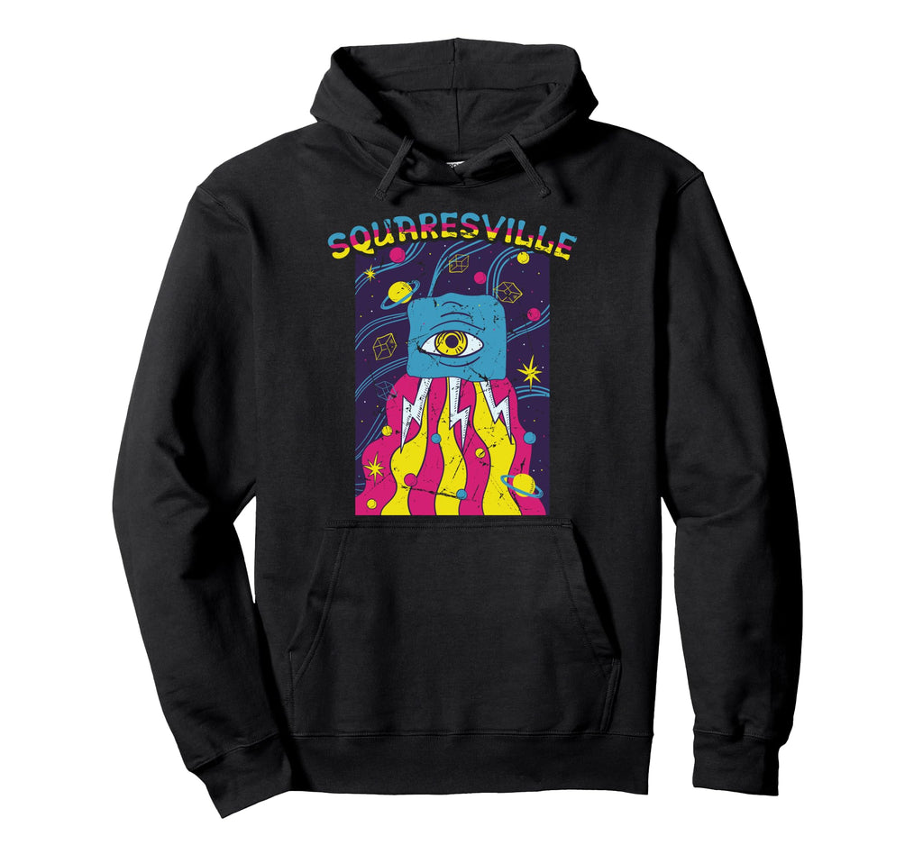 Squaresville Indie Aesthetic 90S Pop Hoodie - Custom Art Print for Adults - T-Shirt, Sweatshirt, Hoodie
