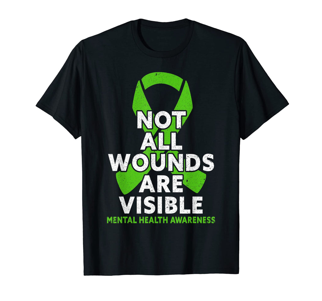 Not All Wounds Are Visible Mental Health T-Shirt - Unique Graphic Unisex - T-Shirt, Sweatshirt, Hoodie