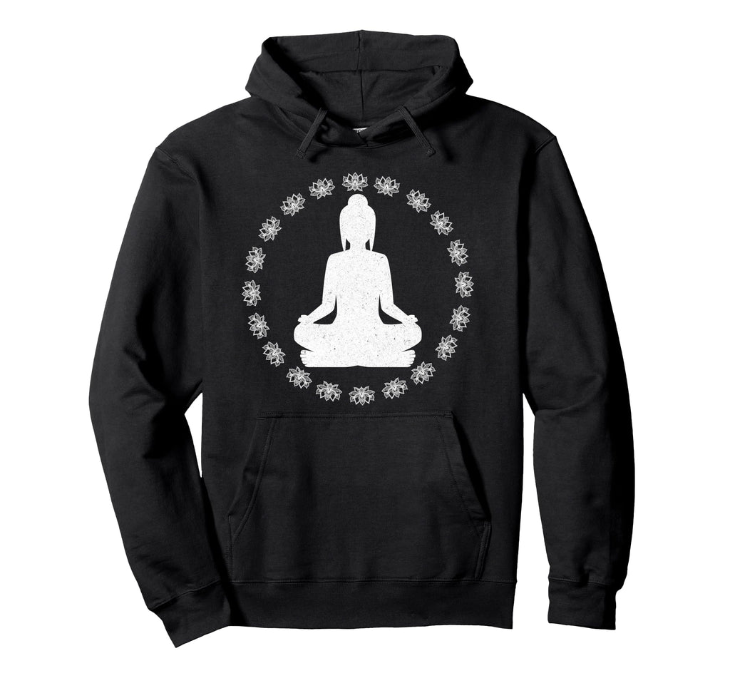 Yoga Spiritual Meditation Pose Lotus Hoodie - Aesthetic Graphic for Adults - T-Shirt, Sweatshirt, Hoodie