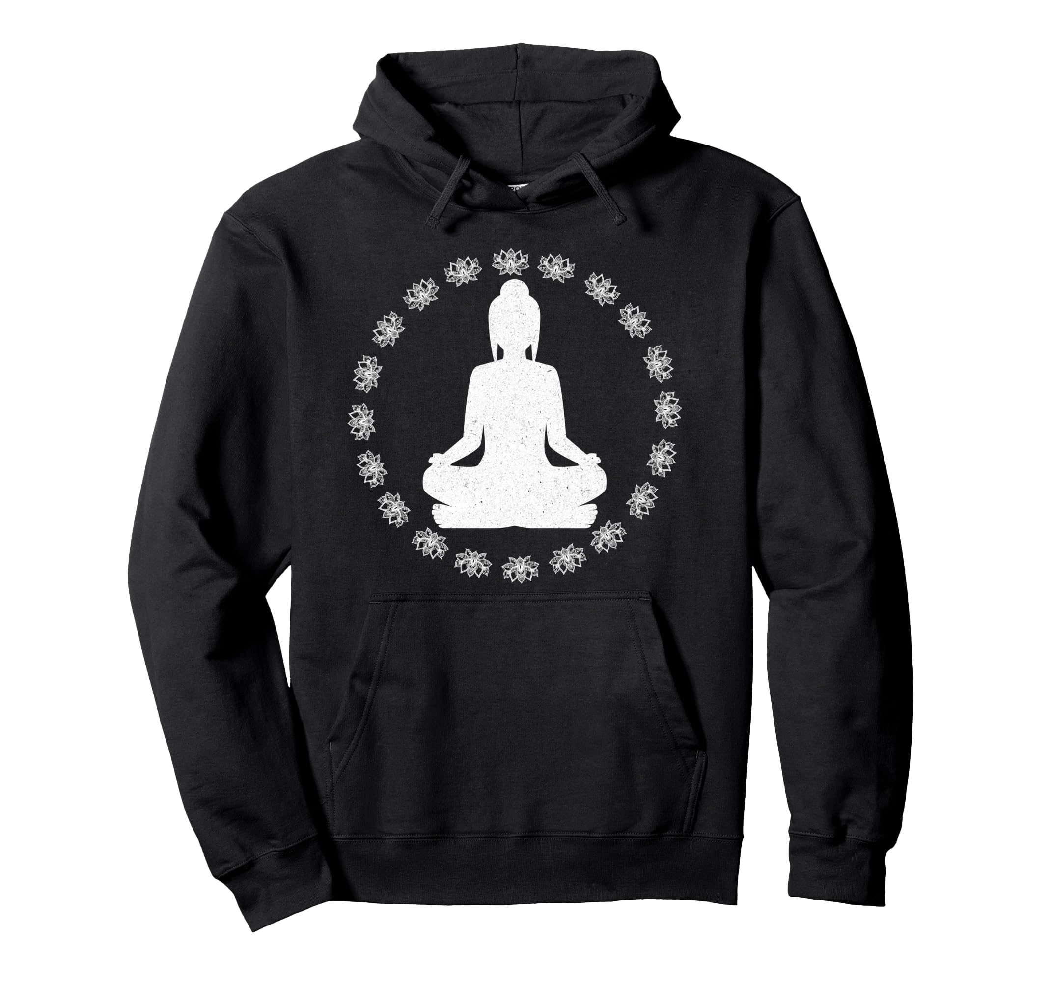 Yoga Spiritual Meditation Pose Lotus Hoodie - Aesthetic Graphic for Adults - T-Shirt, Sweatshirt, Hoodie