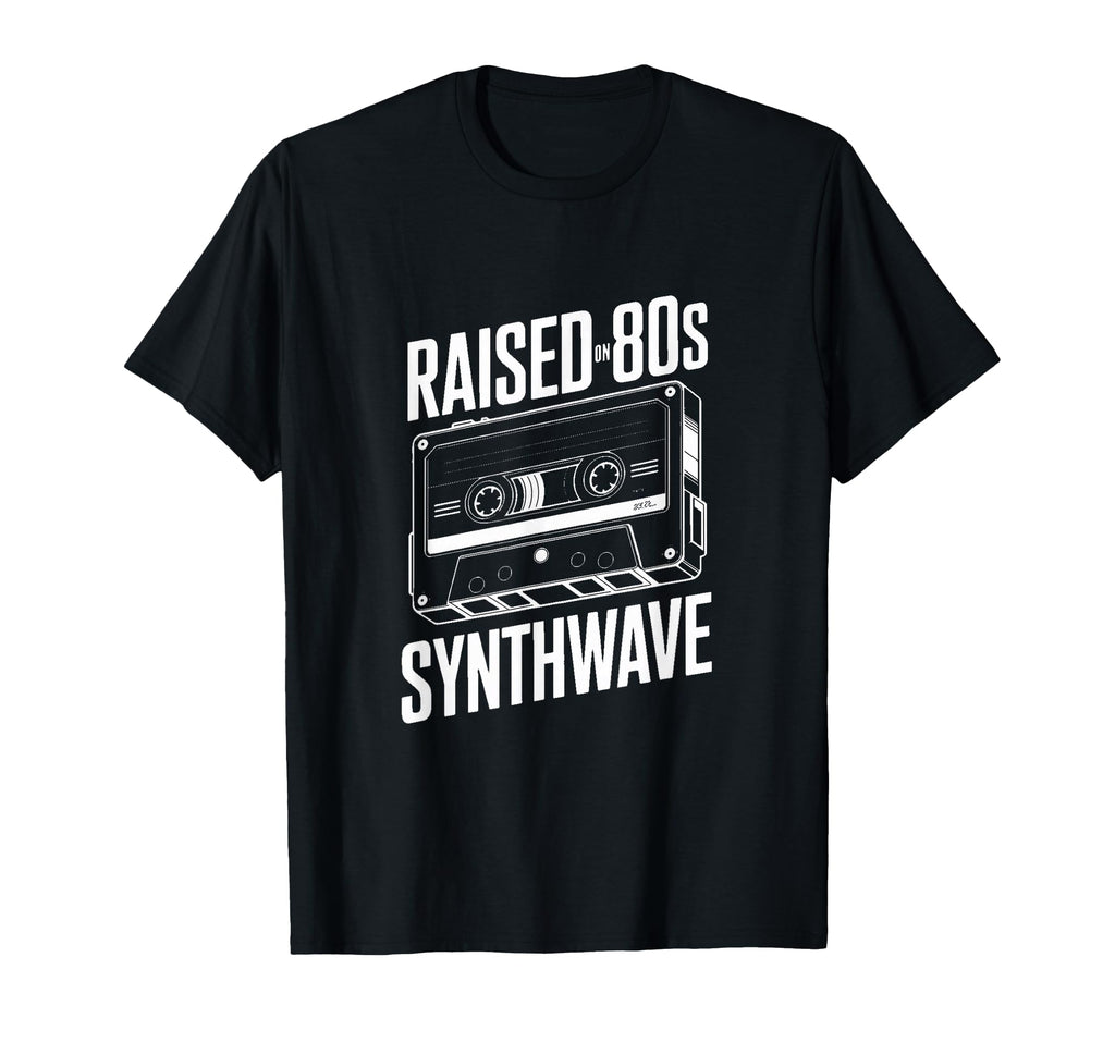 Raised 80S Synthwave Cassette Music T-Shirt - Casual Everyday Wear Unisex - T-Shirt, Sweatshirt, Hoodie