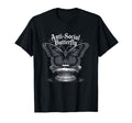 Antisocial Butterfly Gothic T-Shirt - Minimalist Print for Adults - T-Shirt, Sweatshirt, Hoodie