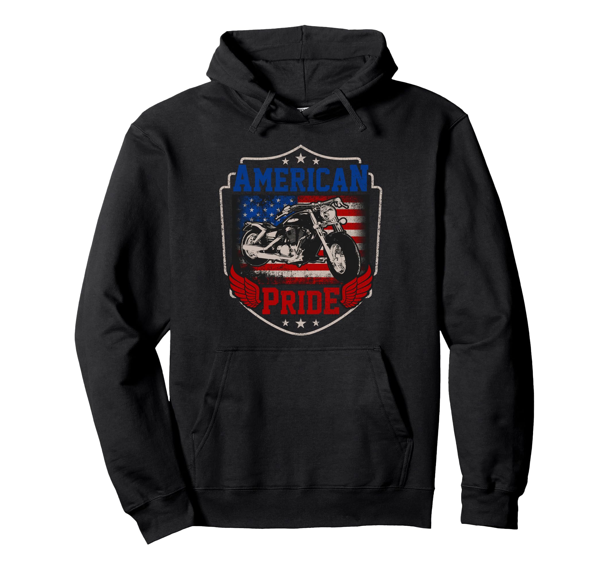 Us Flag American Pride Motorcycle Hoodie - Trendy Graphic for Adults - T-Shirt, Sweatshirt, Hoodie