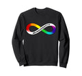 Neurodivergent Rainbow Infinity Sweatshirt - Streetwear Style Men Women - T-Shirt, Sweatshirt, Hoodie