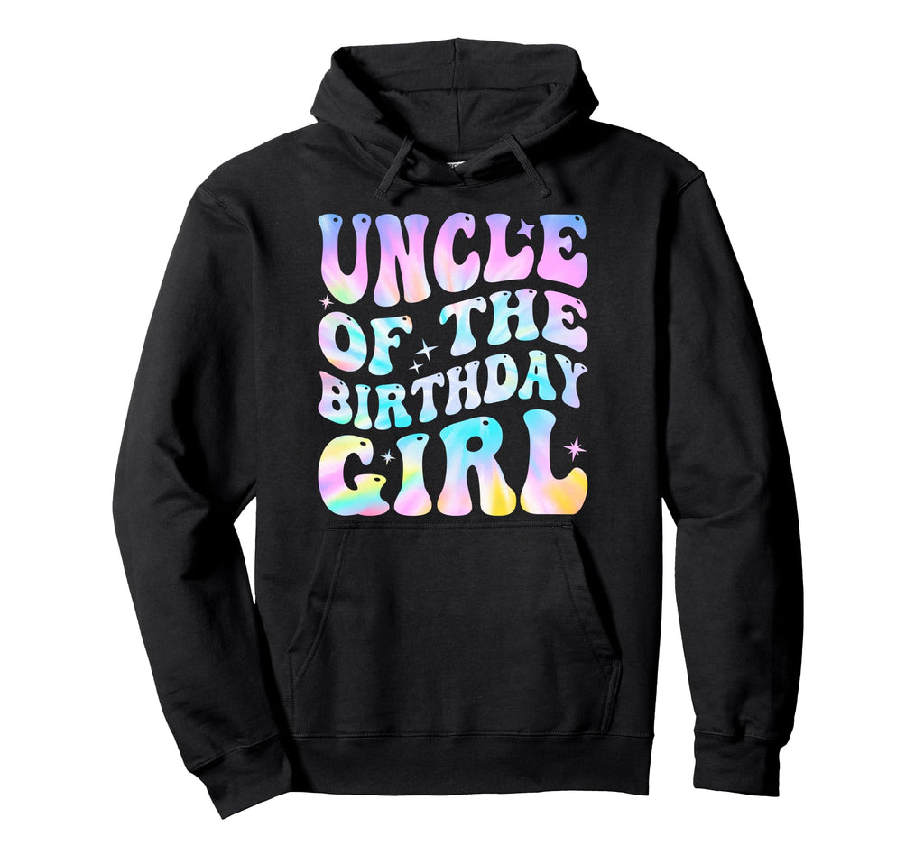 Uncle Birthday Daughter Groovy Dad Hoodie - Aesthetic Graphic Men Women - T-Shirt, Sweatshirt, Hoodie