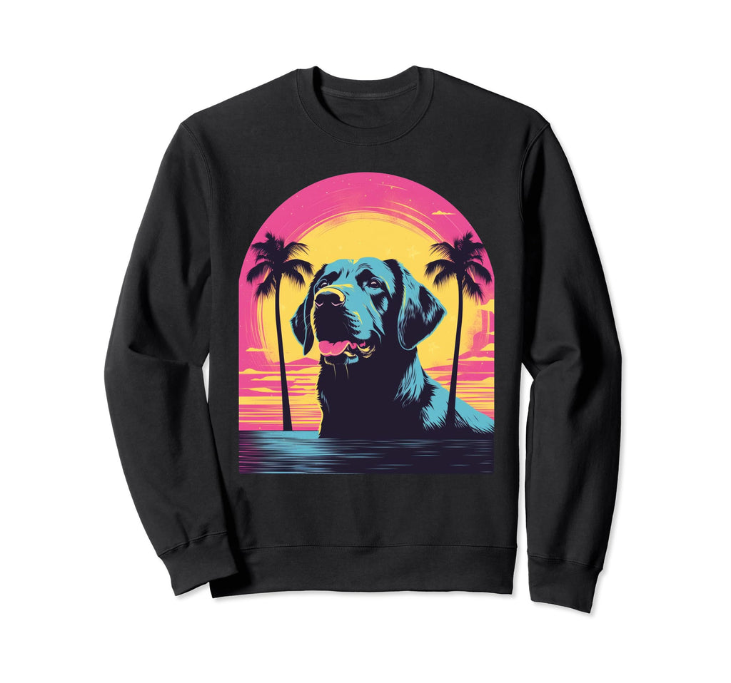 Brown Labrador Retriever 80S Sweatshirt - Custom Art Print Unisex - T-Shirt, Sweatshirt, Hoodie
