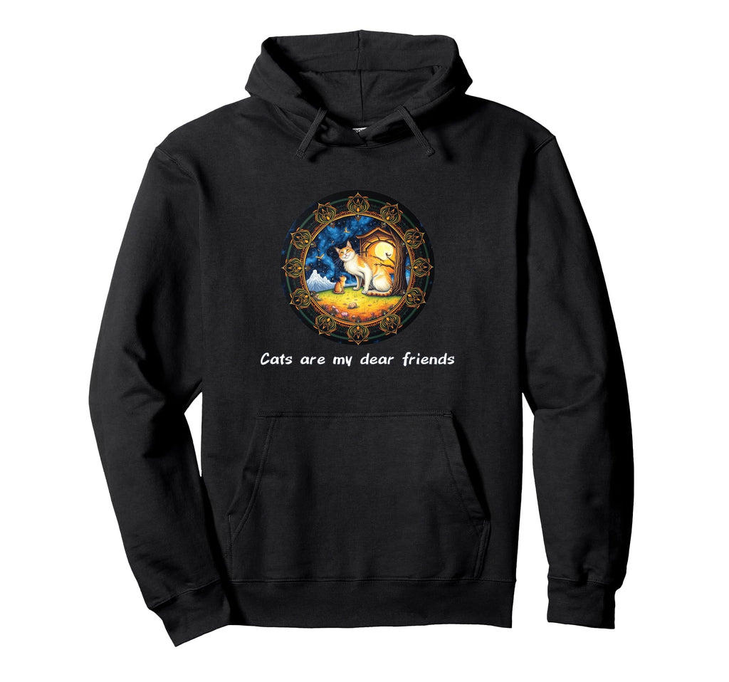 Cats Are My Best Friends Sacred Animals Hoodie - Novelty Apparel Unisex - T-Shirt, Sweatshirt, Hoodie