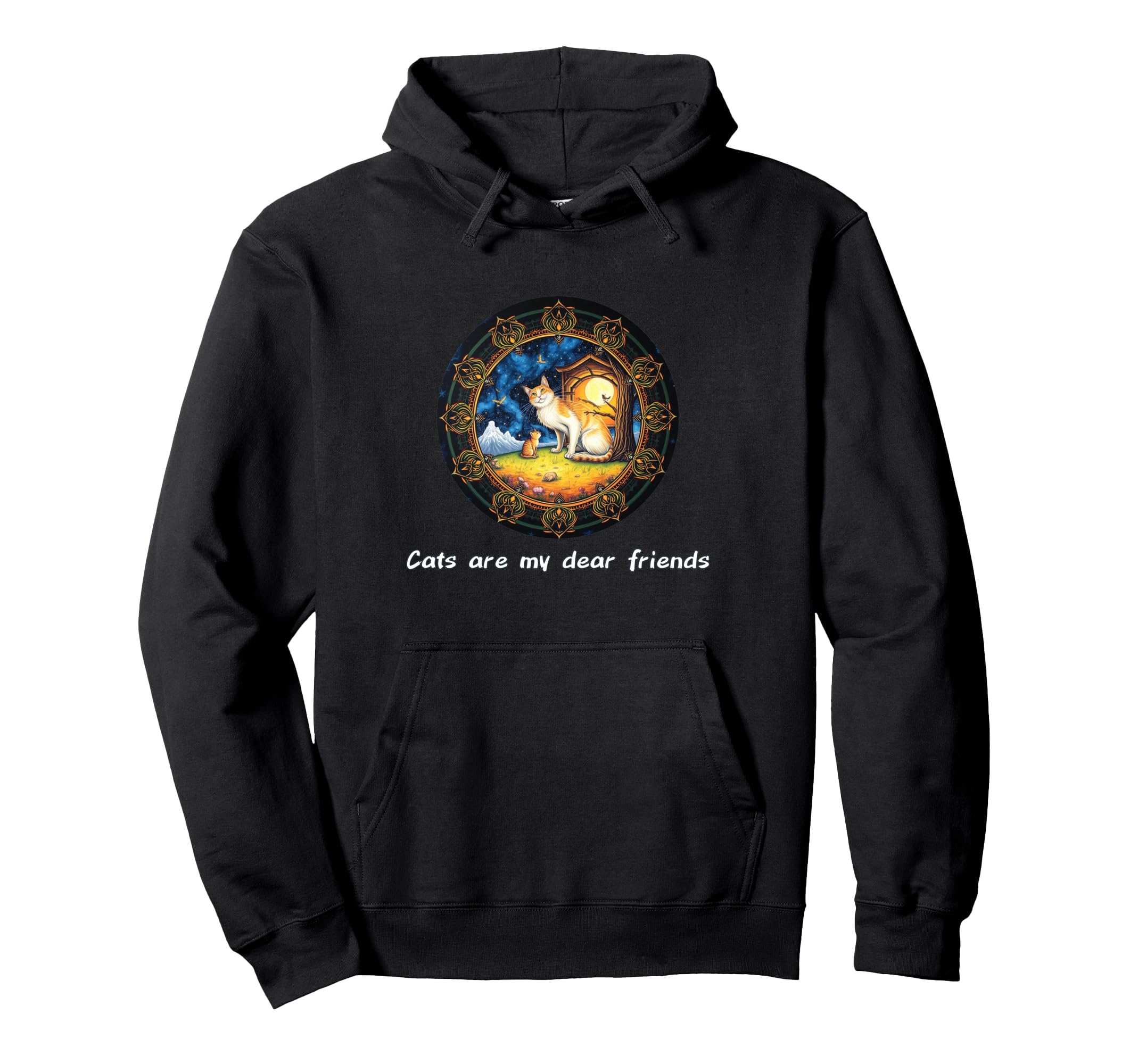 Cats Are My Best Friends Sacred Animals Hoodie - Novelty Apparel Unisex - T-Shirt, Sweatshirt, Hoodie