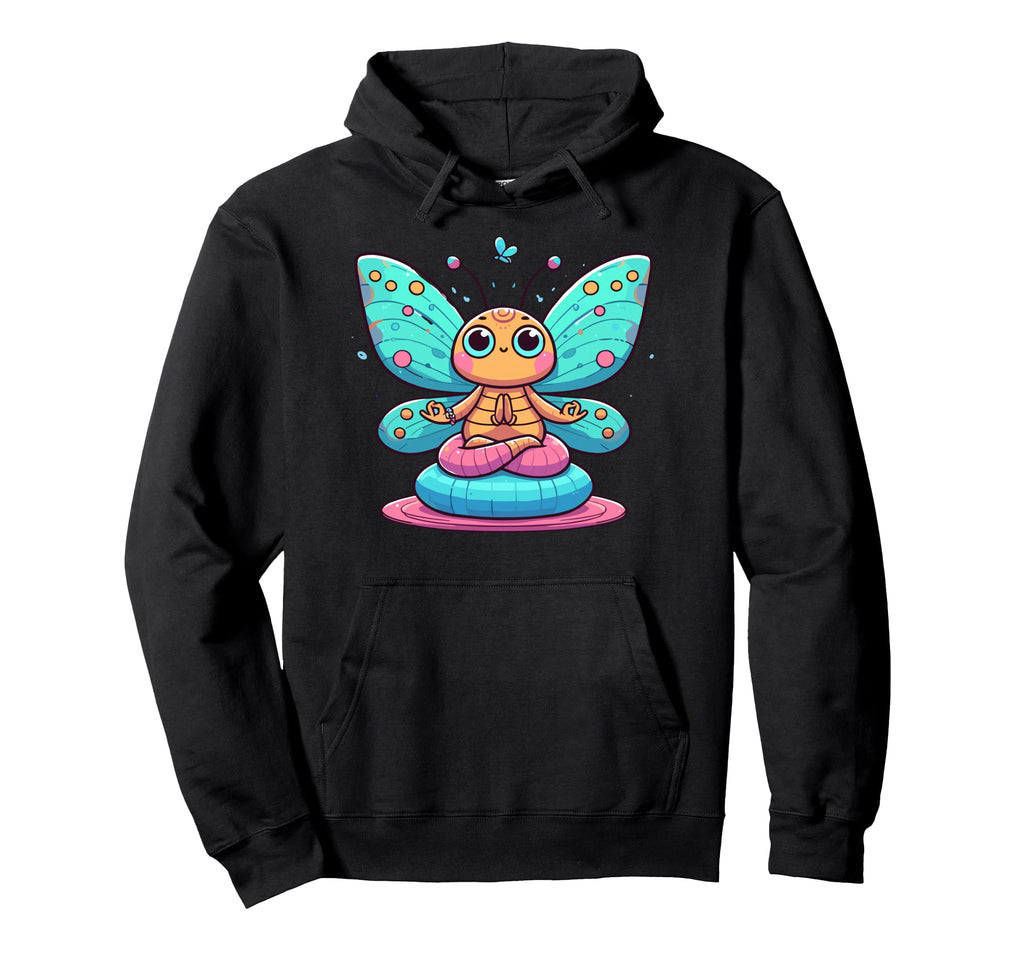 Meditation Butterfly Yoga Pose Relaxing Hoodie - Custom Art Print Unisex - T-Shirt, Sweatshirt, Hoodie