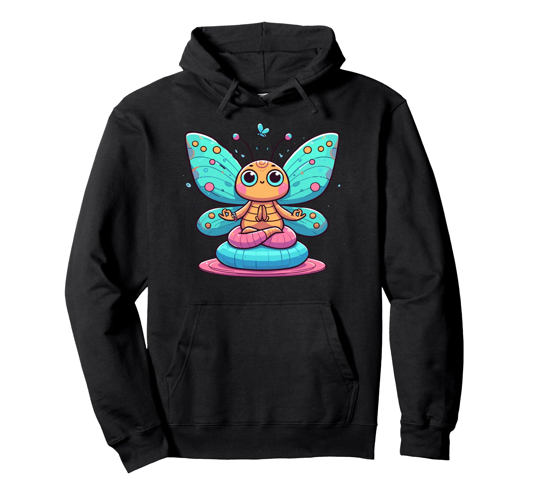 Meditation Butterfly Yoga Pose Relaxing Hoodie - Custom Art Print Unisex - T-Shirt, Sweatshirt, Hoodie