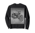 Motorcycle Drawing Sweatshirt - Aesthetic Graphic for Adults - T-Shirt, Sweatshirt, Hoodie