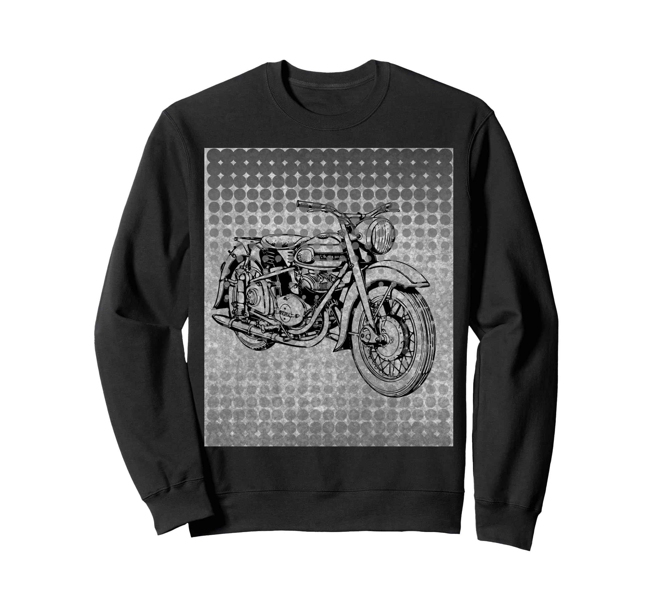 Motorcycle Drawing Sweatshirt - Aesthetic Graphic for Adults - T-Shirt, Sweatshirt, Hoodie