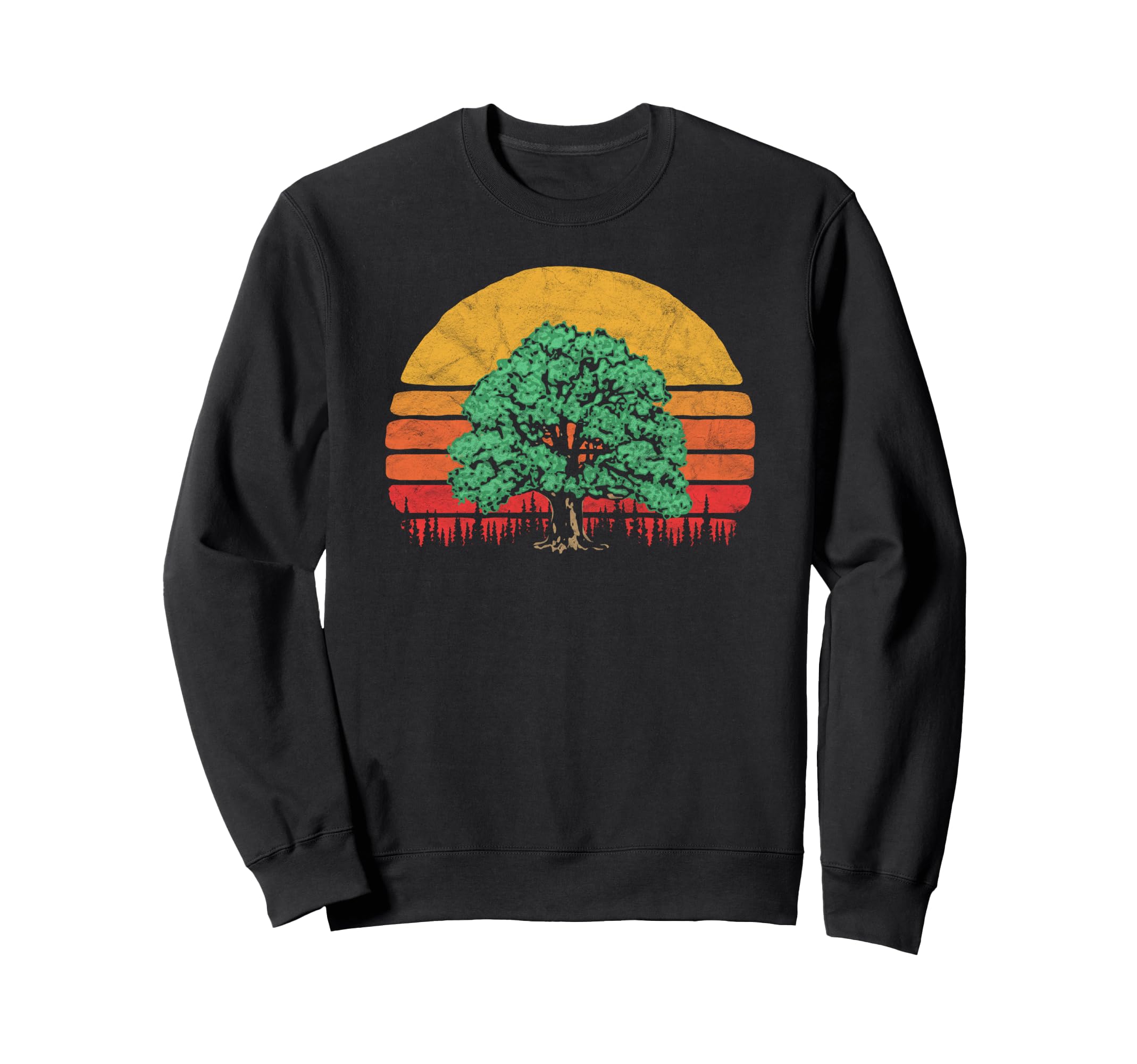 Sun Minimalist Oak Tree Sweatshirt - Casual Everyday Wear Men Women - T-Shirt, Sweatshirt, Hoodie