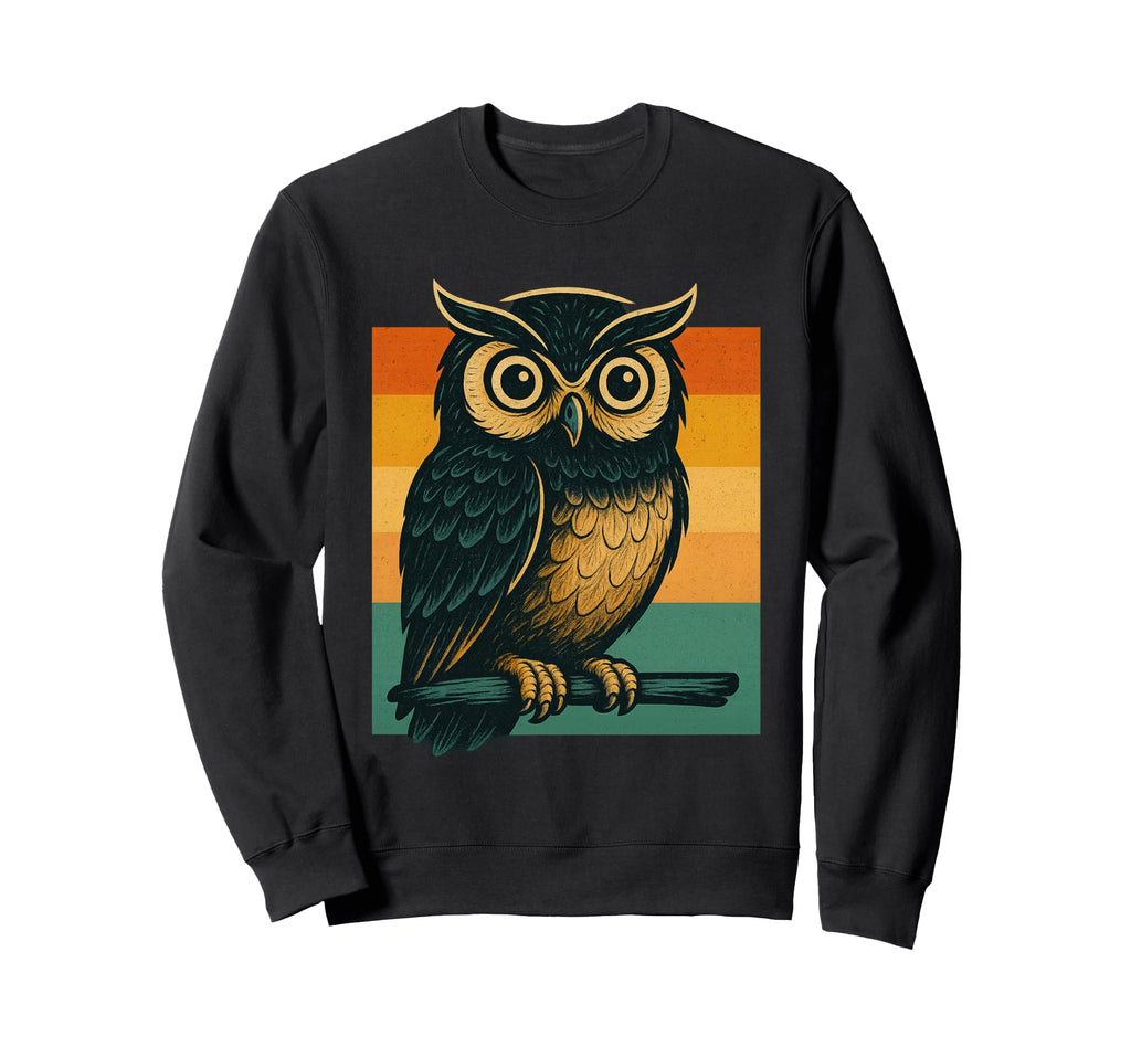 Owl 70S Bird Sweatshirt - Streetwear Style for Adults - T-Shirt, Sweatshirt, Hoodie