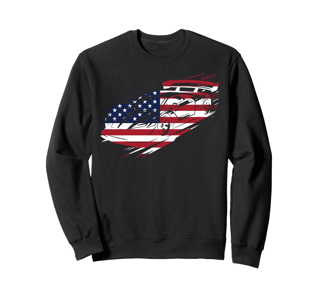Drag Racing Race Car American Sweatshirt - Casual Everyday Wear for Adults - T-Shirt, Sweatshirt, Hoodie
