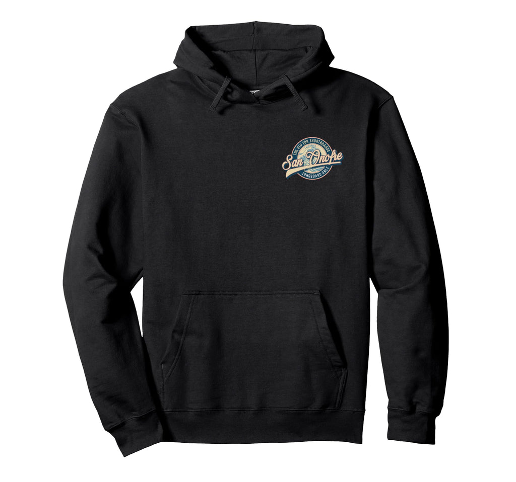 2 Sided San Onofre Longboard Only Hoodie - Minimalist Print for Adults - T-Shirt, Sweatshirt, Hoodie