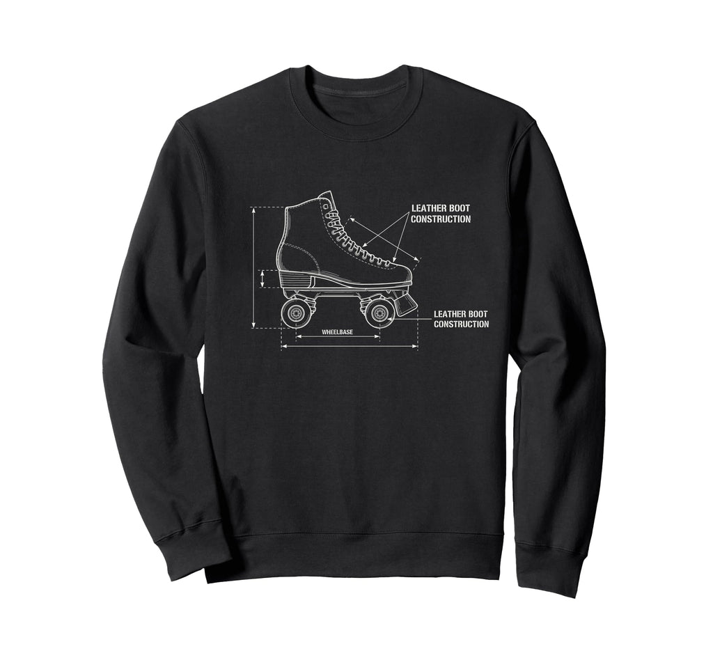 Roller Skate Blueprint Roller Sweatshirt - Minimalist Print Men Women - T-Shirt, Sweatshirt, Hoodie