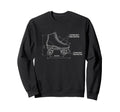 Roller Skate Blueprint Roller Sweatshirt - Minimalist Print Men Women - T-Shirt, Sweatshirt, Hoodie
