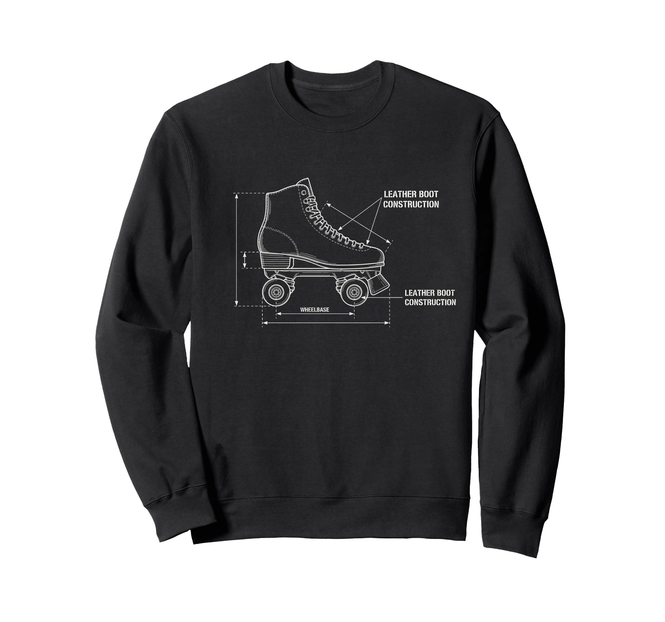Roller Skate Blueprint Roller Sweatshirt - Minimalist Print Men Women - T-Shirt, Sweatshirt, Hoodie