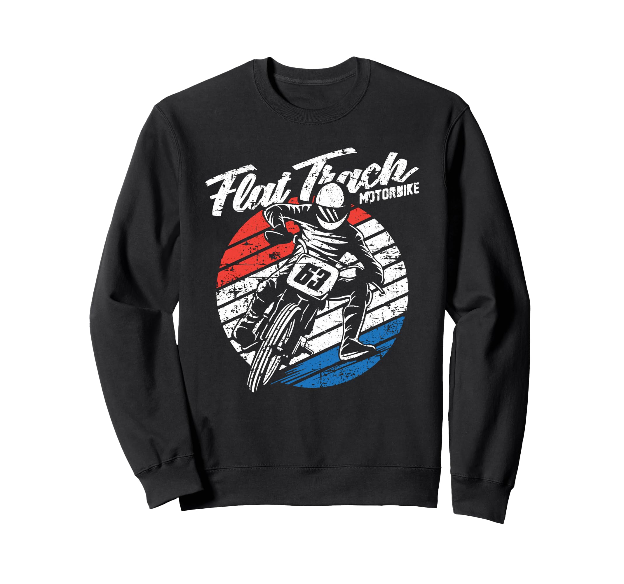 Flat Track Motorcycle Racing Sweatshirt - Graphic Print Unisex - T-Shirt, Sweatshirt, Hoodie