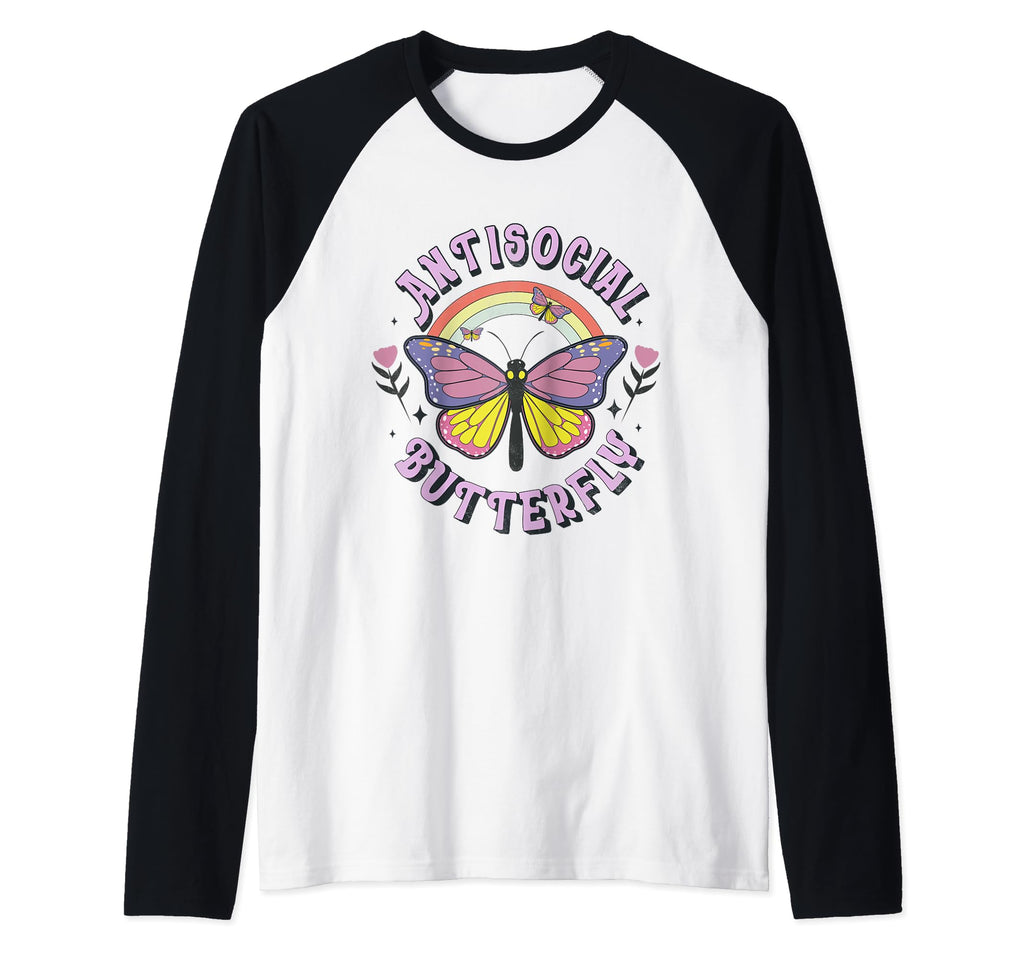 Antisocial Butterfly Tees Sweatshirt - Casual Everyday Wear for Adults - T-Shirt, Sweatshirt, Hoodie