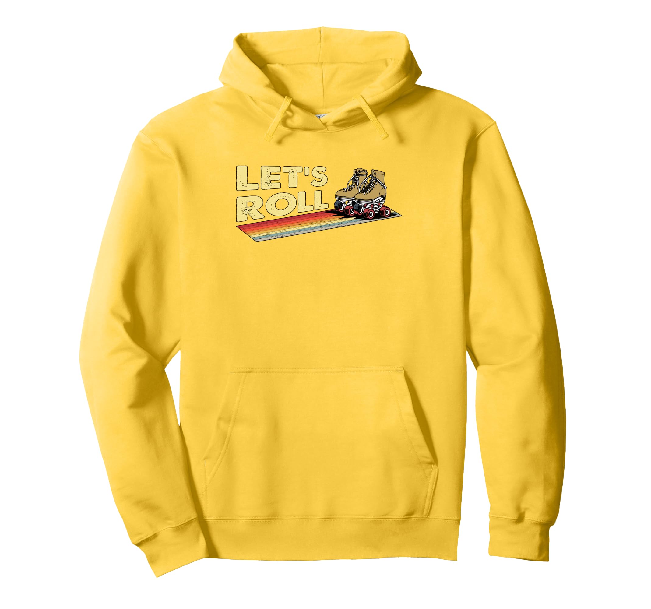 70S 80S Roller Skating Lets Roll Skate Hoodie - Custom Art Print for Adults - T-Shirt, Sweatshirt, Hoodie