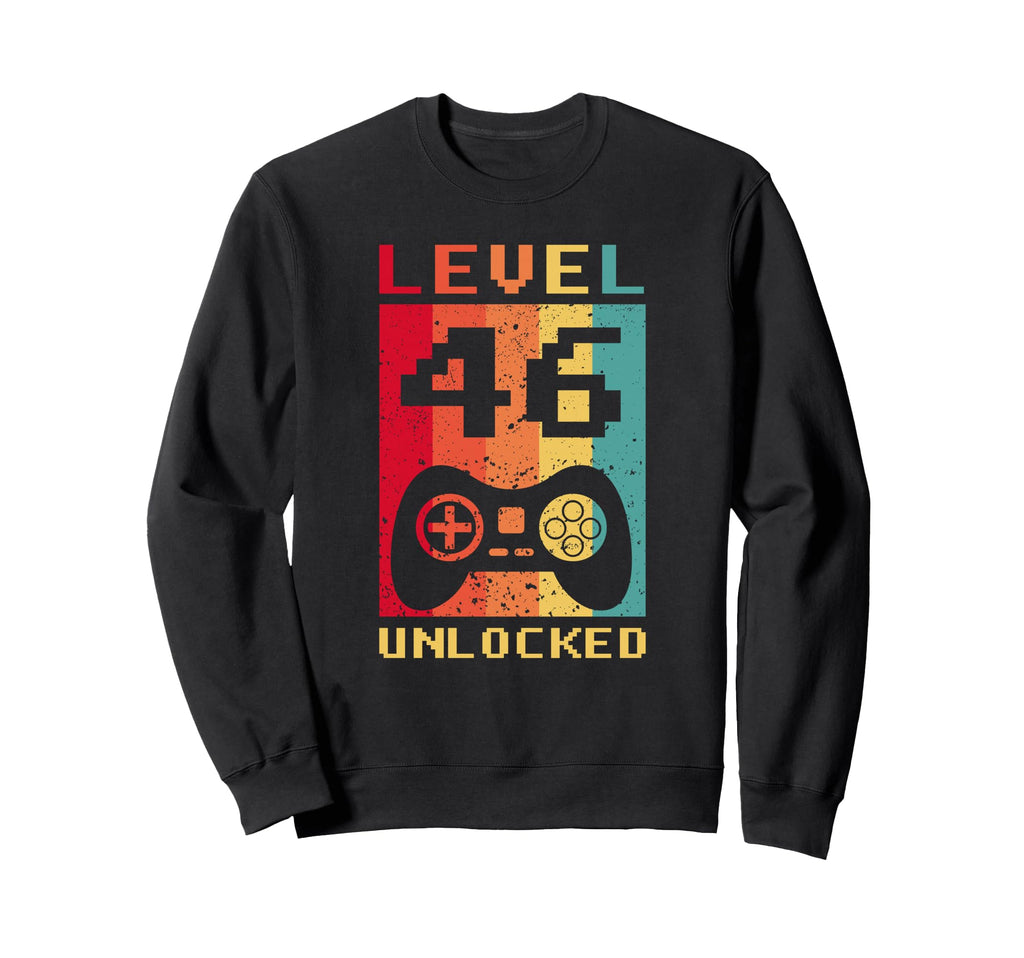 Level 46 Unlocked Gamer Controller Sweatshirt - Custom Art Print Men Women - T-Shirt, Sweatshirt, Hoodie