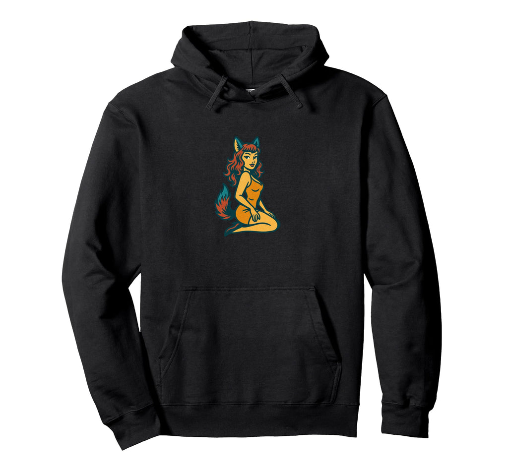 Fox Pinup Halloween Cosplay Anime Hoodie - Custom Art Print for Adults - T-Shirt, Sweatshirt, Hoodie
